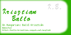 krisztian ballo business card