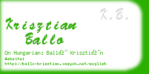 krisztian ballo business card